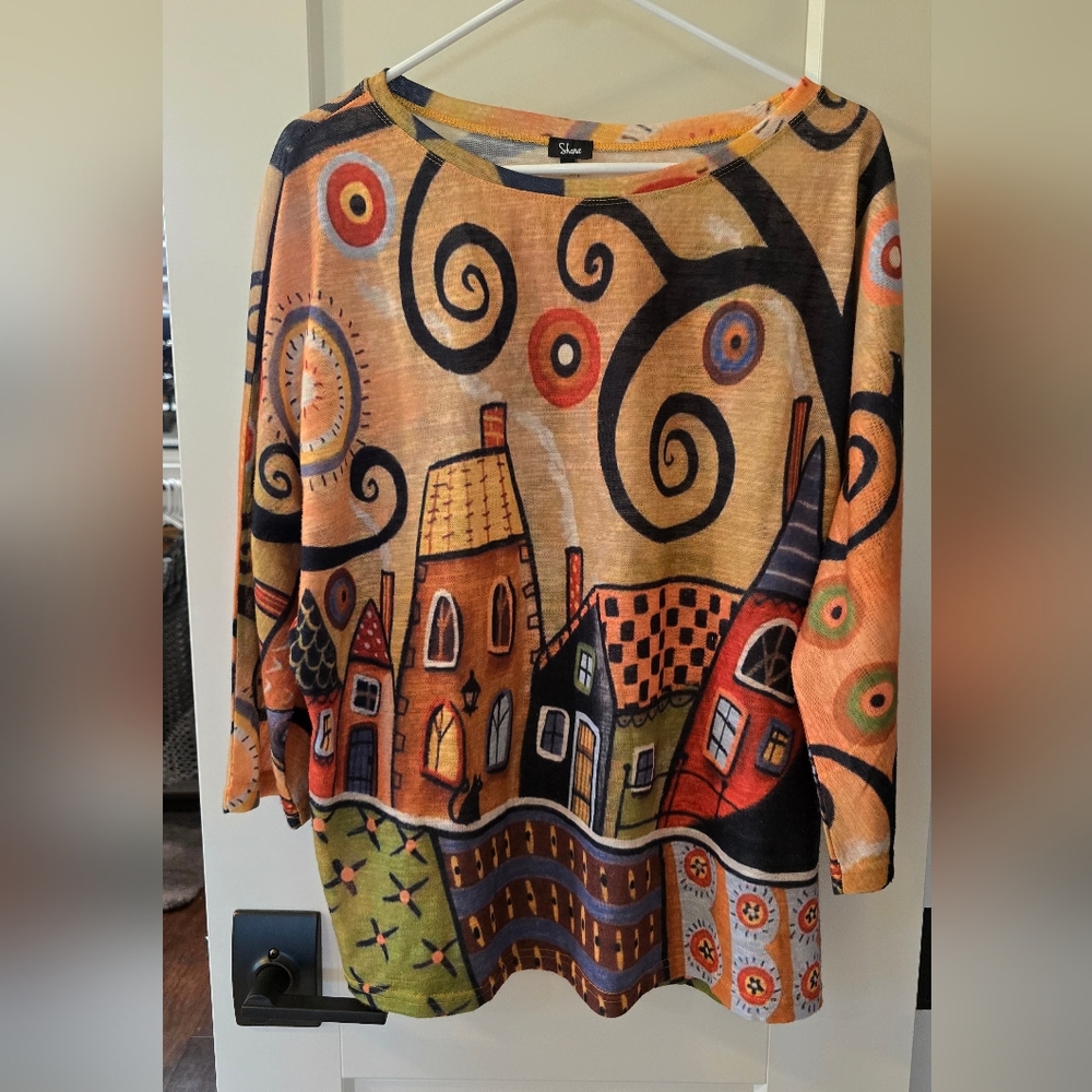 Shane Colorful Artistic Quality Sweater XL